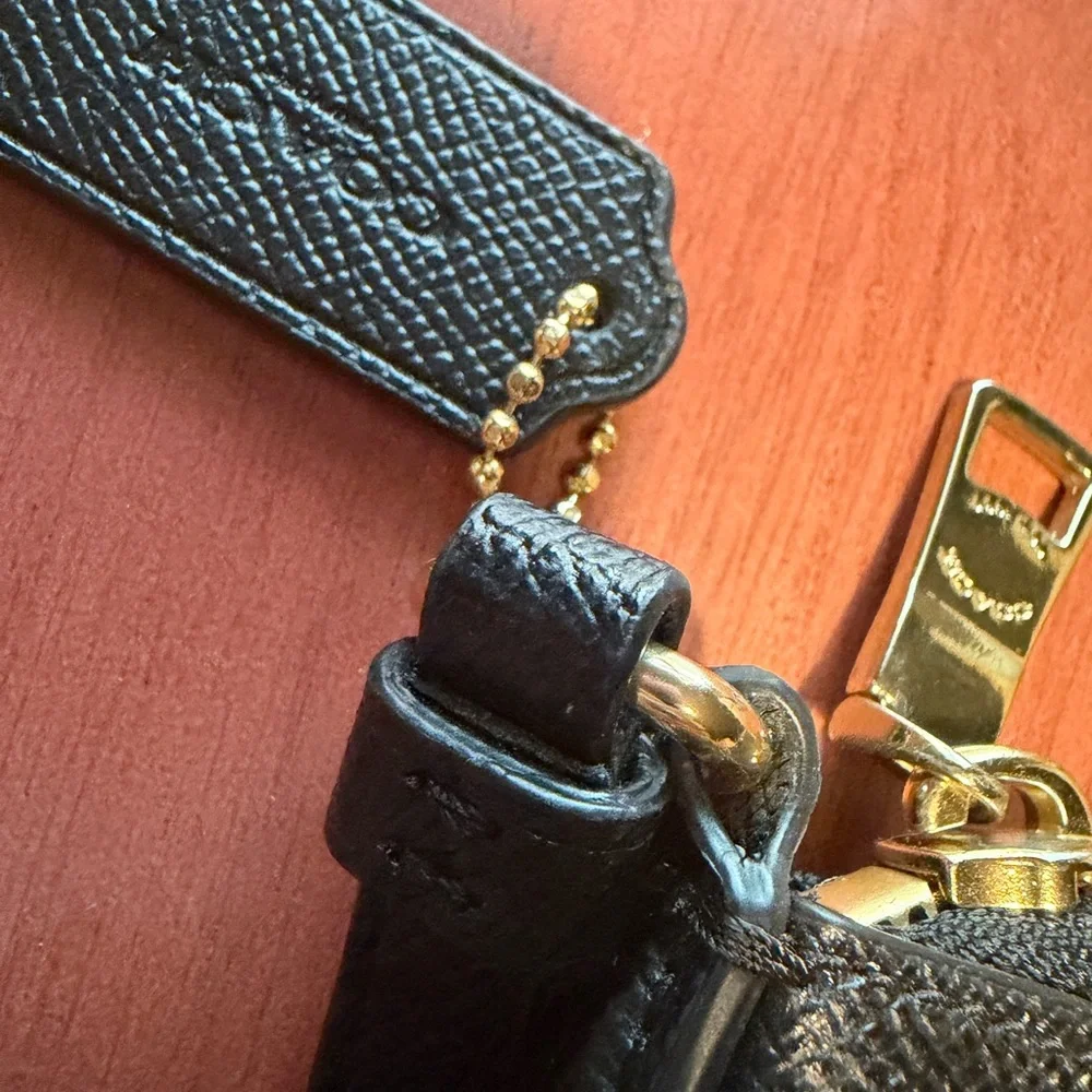 Coach Authentic Black Crossbody Bag with Gold Accents - Picture 5 of 6